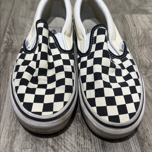 Vans Black and White Checkerboard Slip-Ons - Picture 7 of 8